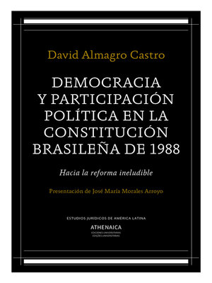 cover image of Democracia y participación política en la Constitución brasileña de 1988